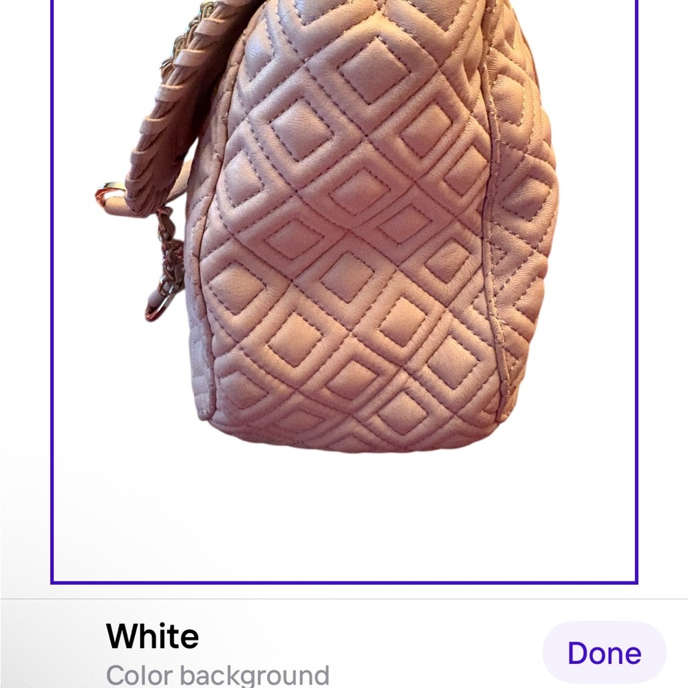 Tory Burch Quilted Leather Marion Shoulder Bag in Blush - Picture 4 of 14